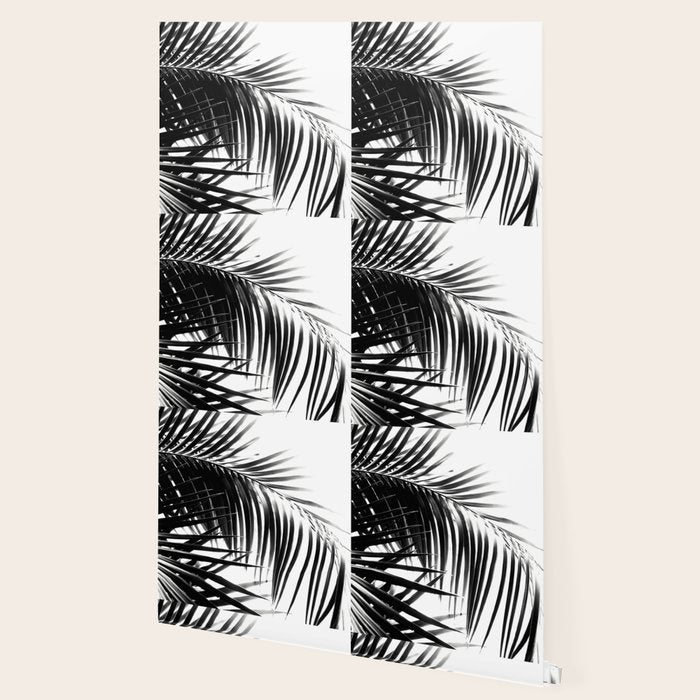 Palm Leaves Black & White Vibes #3 #tropical #decor #art #society6 Wallpaper Gallery Image 2