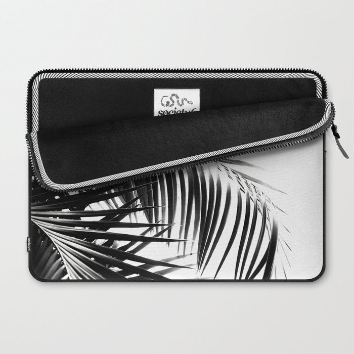 Palm Leaves Black & White Vibes #3 #tropical #decor #art #society6 Laptop Sleeve Gallery Image 2