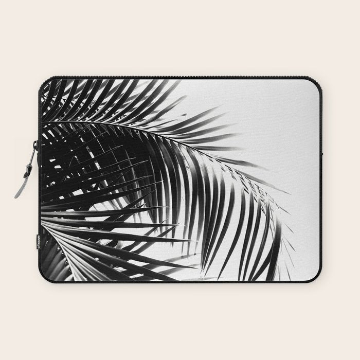 Palm Leaves Black & White Vibes #3 #tropical #decor #art #society6 Laptop Sleeve Gallery Image 1