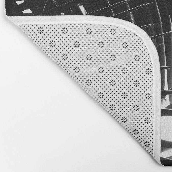 Palm Leaves Black & White Vibes #3 #tropical #decor #art #society6 Bath Mat Gallery Image 2