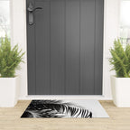 Palm Leaves Black & White Vibes #3 #tropical #decor #art #society6 Welcome Mat Gallery Image 3