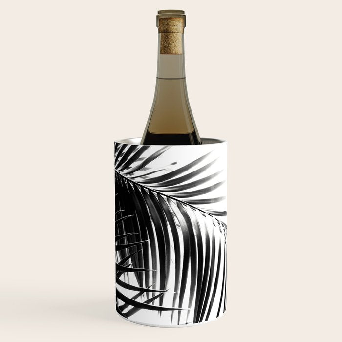 Palm Leaves Black & White Vibes #3 #tropical #decor #art #society6 Wine Chiller Gallery Image 1