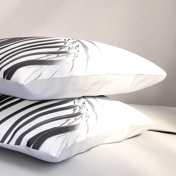 Palm Leaves Black & White Vibes #3 #tropical #decor #art #society6 Pillow Sham Gallery Image 3