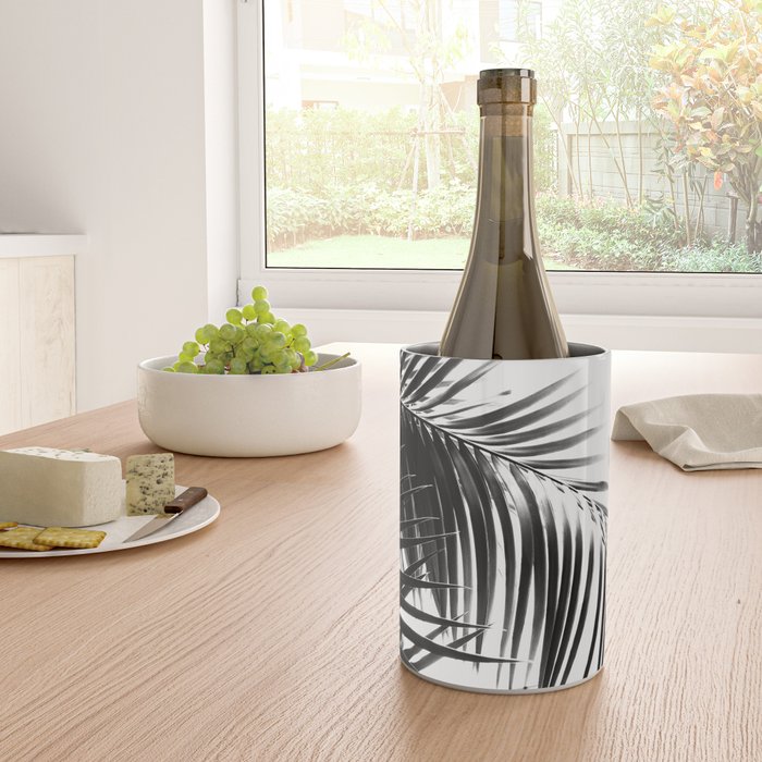 Palm Leaves Black & White Vibes #3 #tropical #decor #art #society6 Wine Chiller Gallery Image 4