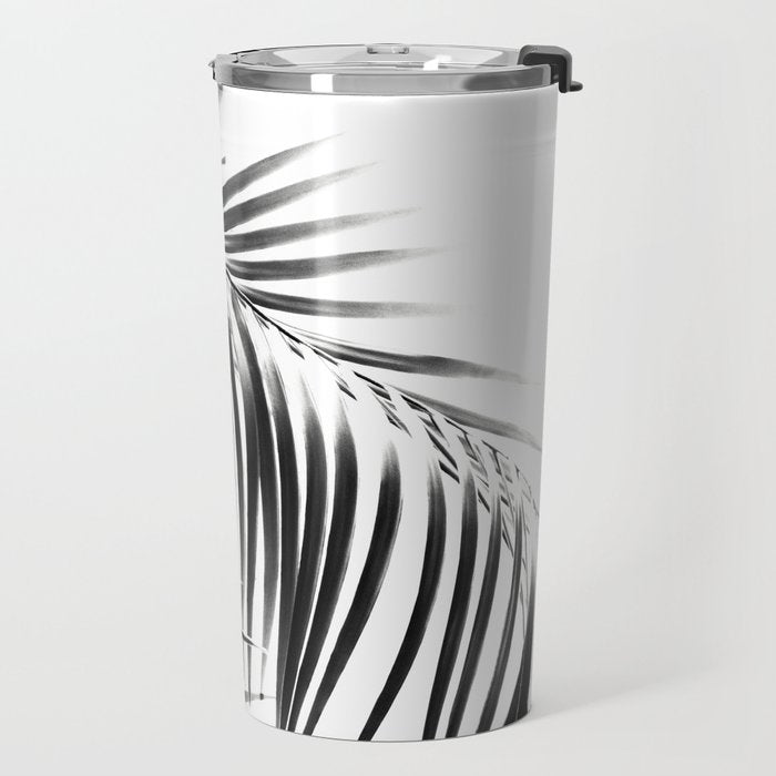 Palm Leaves Black & White Vibes #3 #tropical #decor #art #society6 Travel Mug Gallery Image 2