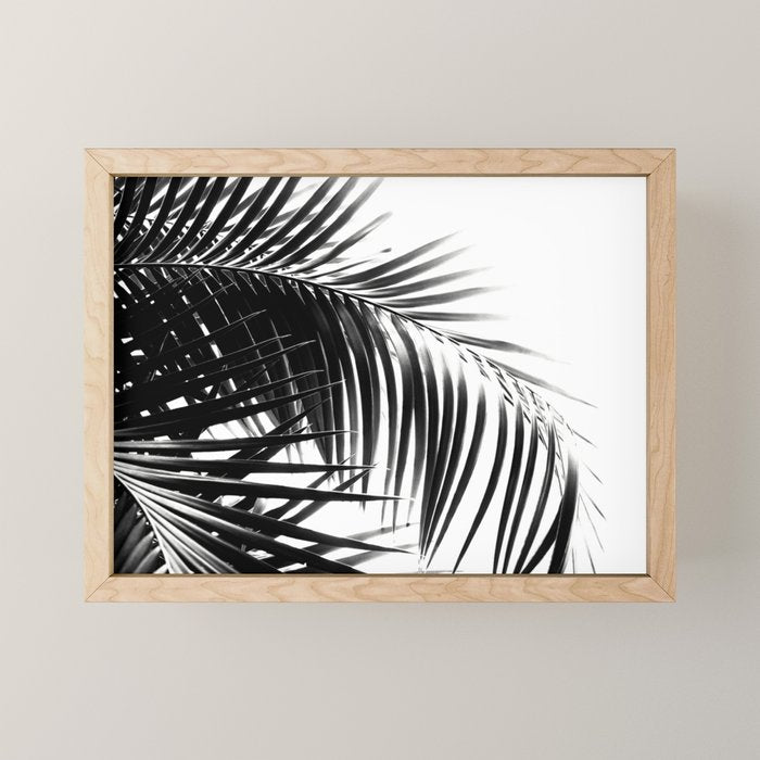 Palm Leaves Black & White Vibes #3 #tropical #decor #art #society6 Mini Art Print Gallery Image 1