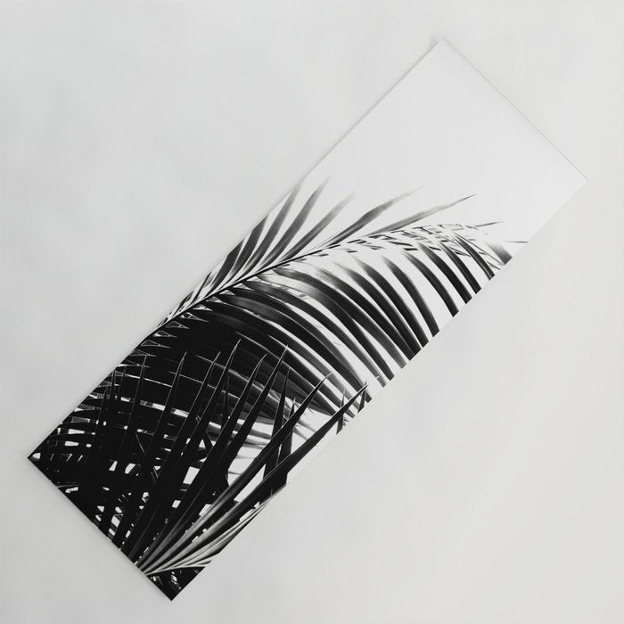 Palm Leaves Black & White Vibes #3 #tropical #decor #art #society6 Yoga Mat Gallery Image 1