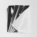 Palm Leaves Black & White Vibes #3 #tropical #decor #art #society6 Throw Blanket Gallery Image 3