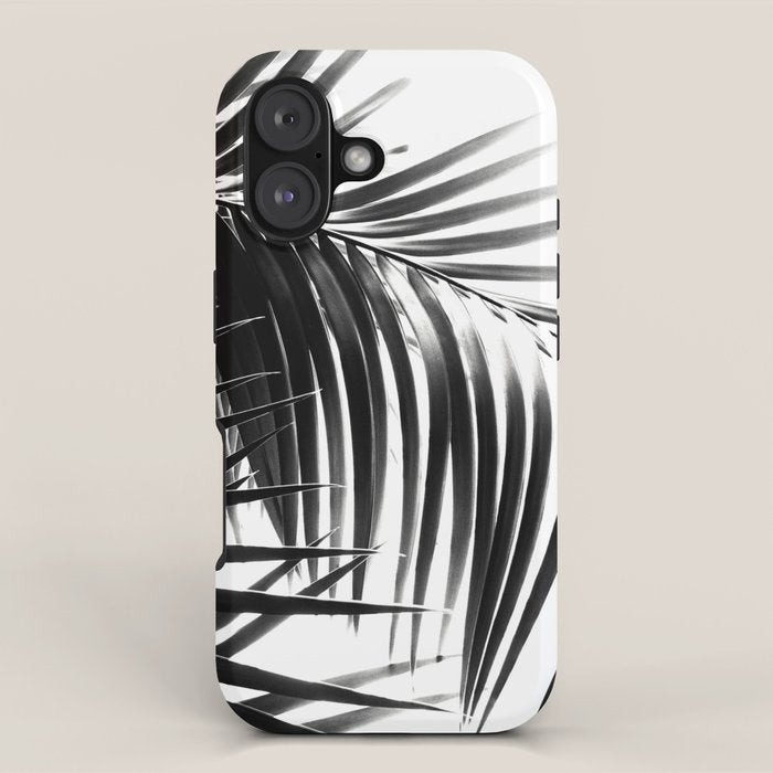 Palm Leaves Black & White Vibes #3 #tropical #decor #art #society6 iPhone Case Gallery Image 1