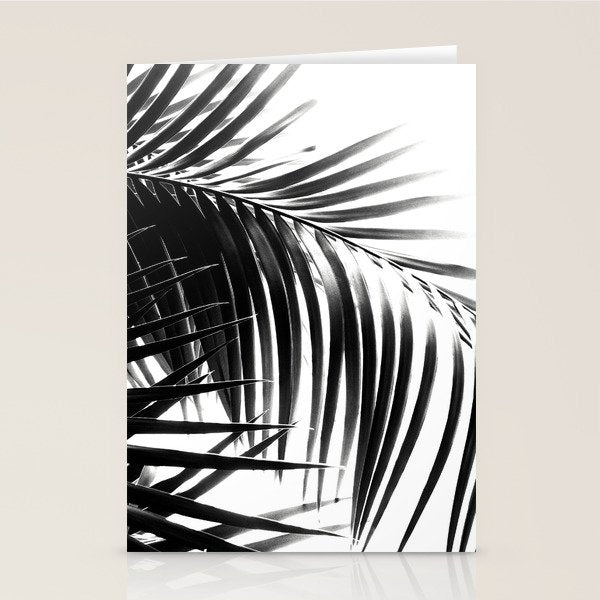 Palm Leaves Black & White Vibes #3 #tropical #decor #art #society6 Stationery Card Gallery Image 2