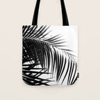 Palm Leaves Black & White Vibes #3 #tropical #decor #art #society6 Tote Bag Gallery Image 1