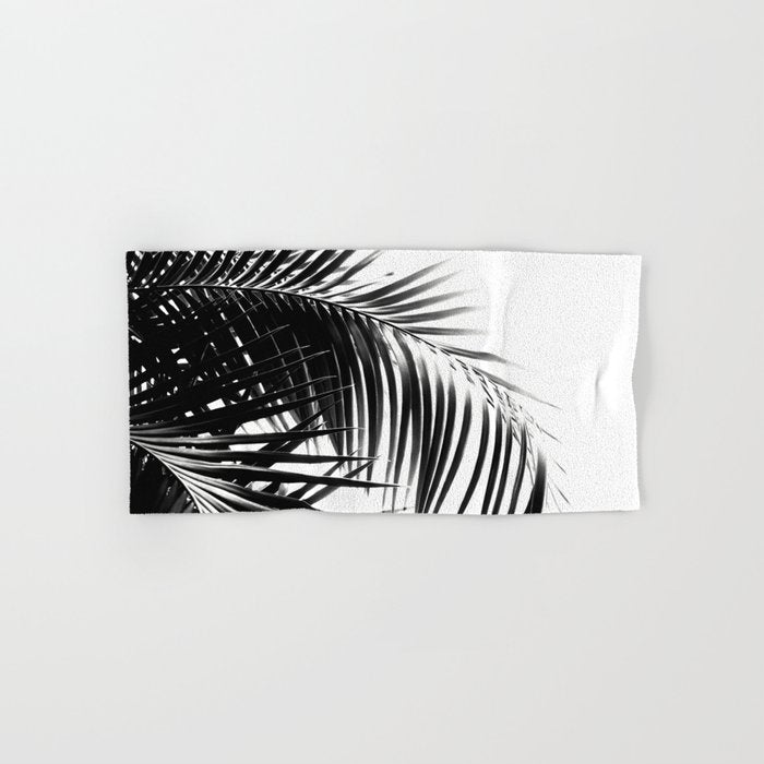Palm Leaves Black & White Vibes #3 #tropical #decor #art #society6 Bath Towel Gallery Image 1