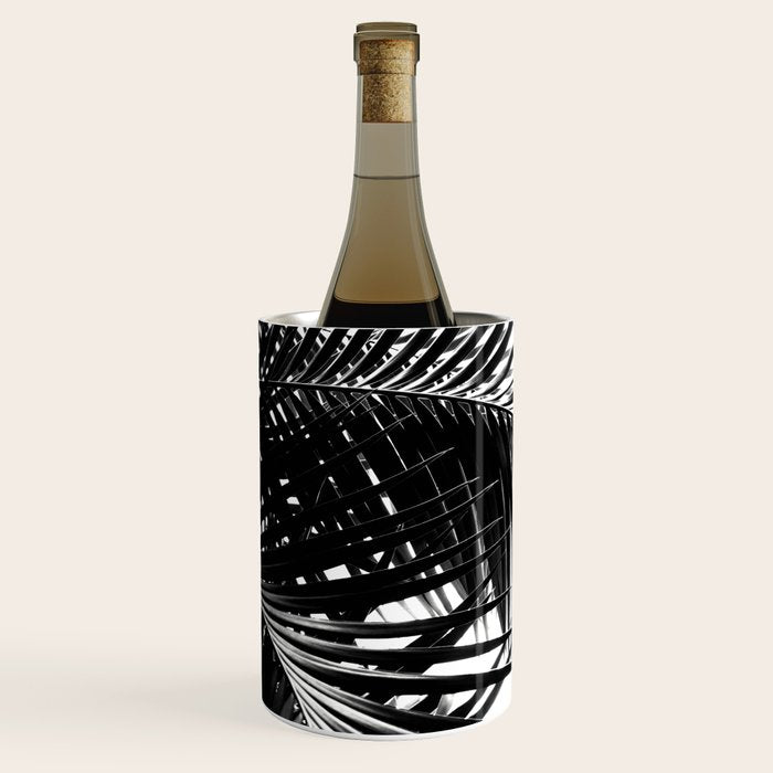 Palm Leaves Black & White Vibes #3 #tropical #decor #art #society6 Wine Chiller Gallery Image 2