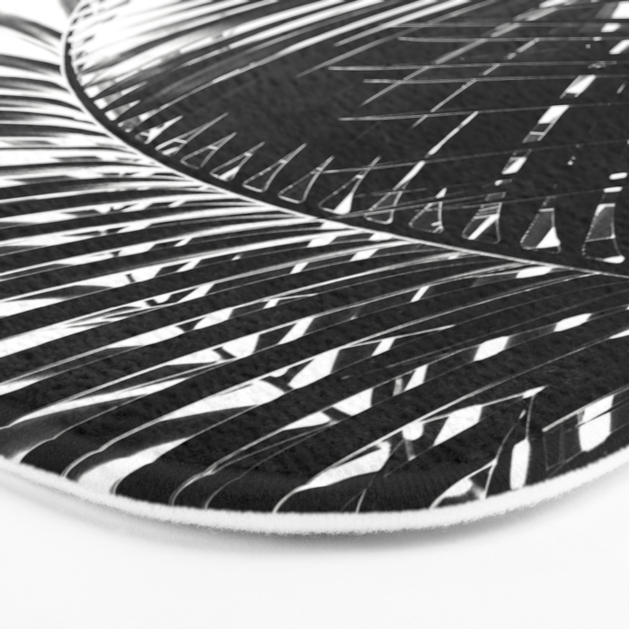 Palm Leaves Black & White Vibes #3 #tropical #decor #art #society6 Bath Mat Gallery Image 3