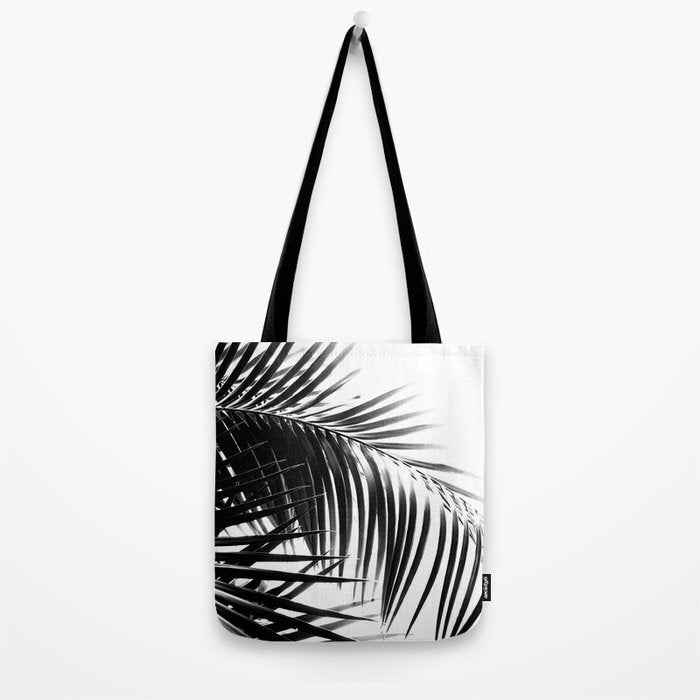 Palm Leaves Black & White Vibes #3 #tropical #decor #art #society6 Tote Bag Gallery Image 2