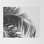 Palm Leaves Black & White Vibes #3 #tropical #decor #art #society6 Throw Blanket Gallery Image 2