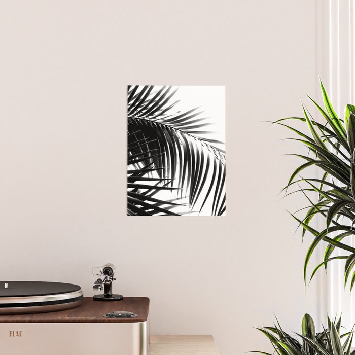 Palm Leaves Black & White Vibes #3 #tropical #decor #art #society6 Poster Gallery Image 2