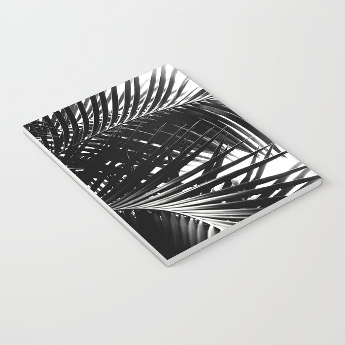 Palm Leaves Black & White Vibes #3 #tropical #decor #art #society6 Notebook Gallery Image 3