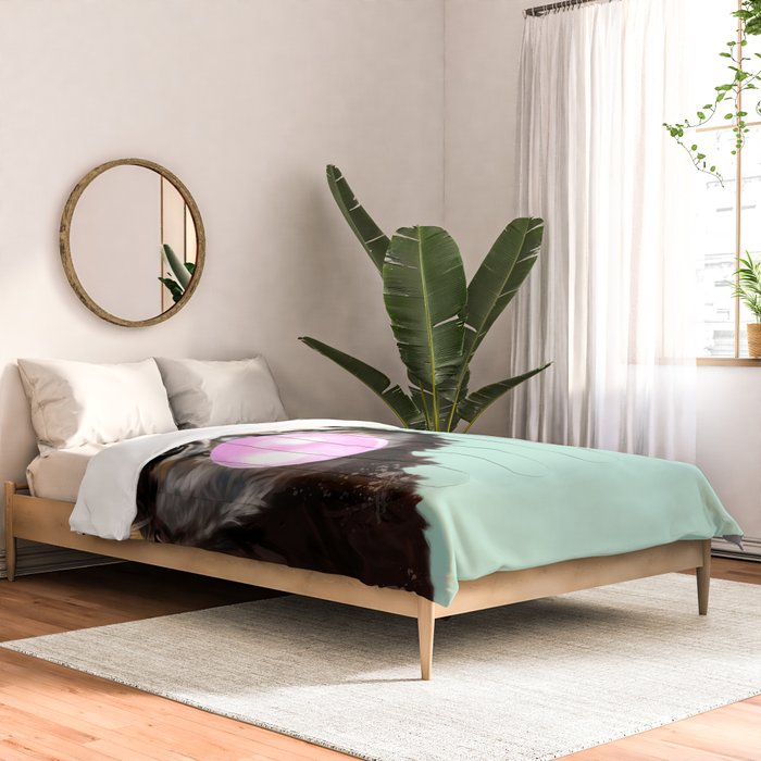 Bubble Gum Sneaky Sloth in Green Comforter Gallery Image 2