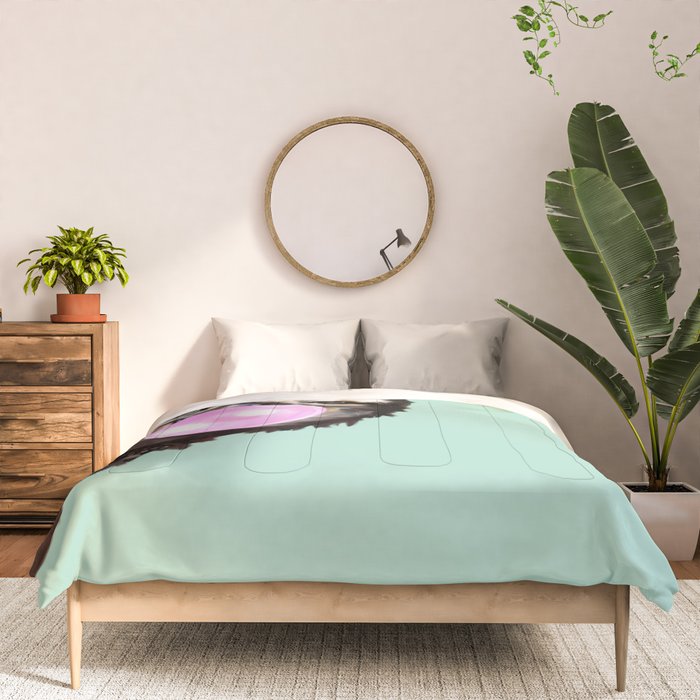 Bubble Gum Sneaky Sloth in Green Comforter Gallery Image 3
