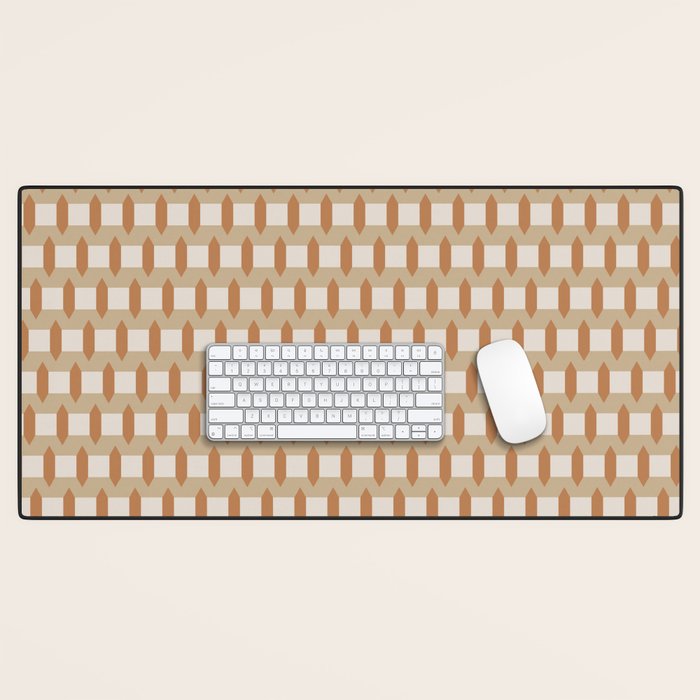 Minimalist Geometric Check Pattern Desk Mat Gallery Image 1