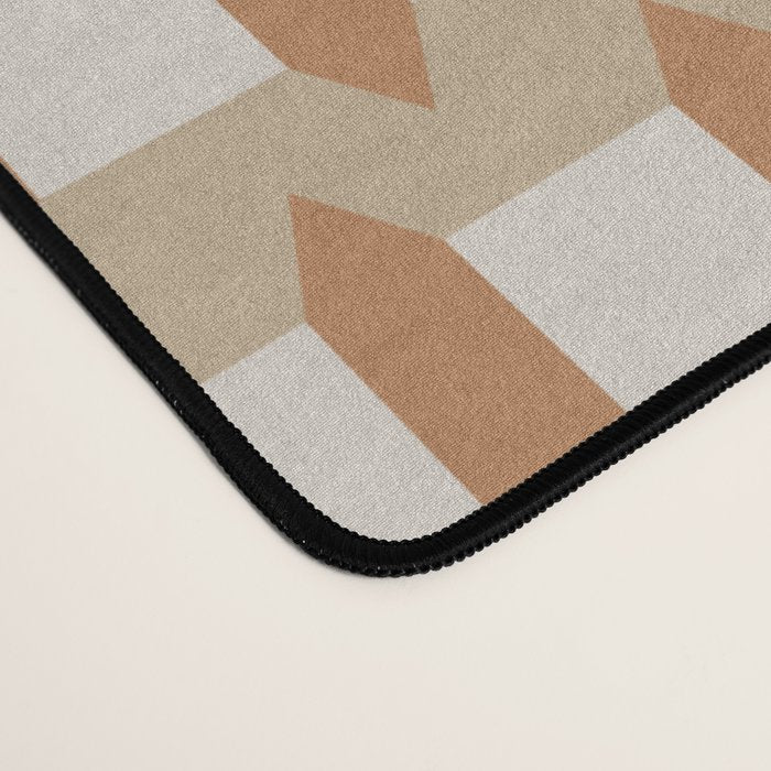 Minimalist Geometric Check Pattern Desk Mat Gallery Image 4
