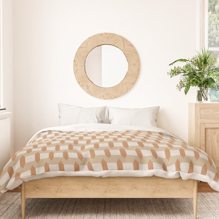Minimalist Geometric Check Pattern Duvet Cover Gallery Image 3