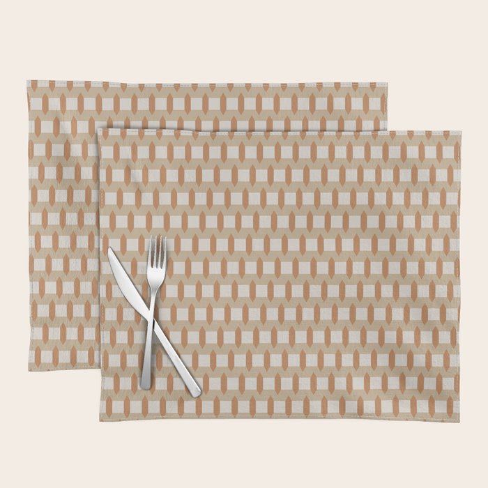 Minimalist Geometric Check Pattern Placemat Gallery Image 1