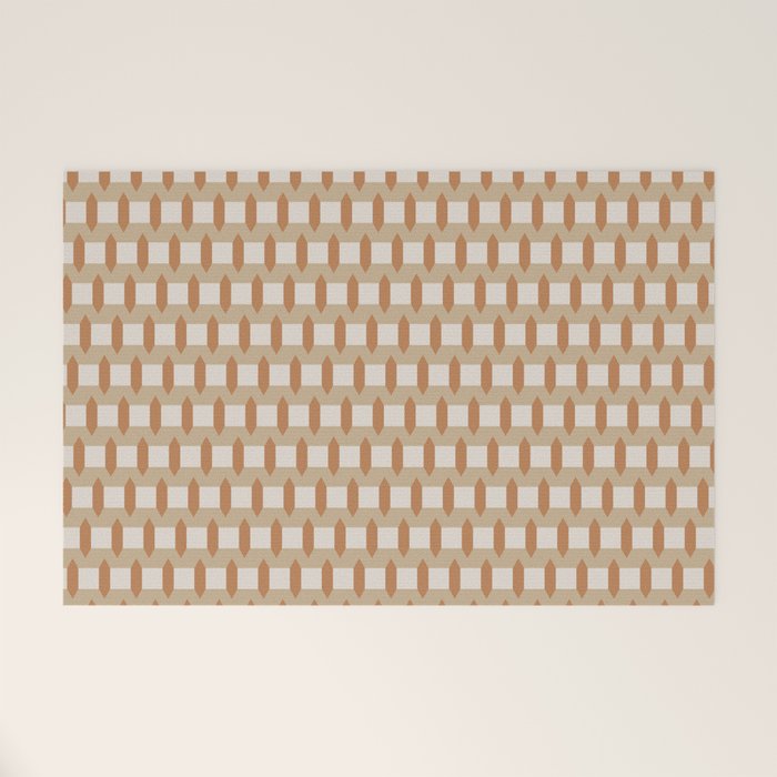 Minimalist Geometric Check Pattern Welcome Mat Gallery Image 1
