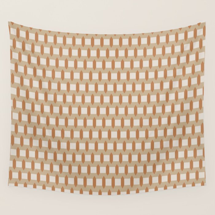 Minimalist Geometric Check Pattern Wall Tapestry Gallery Image 4