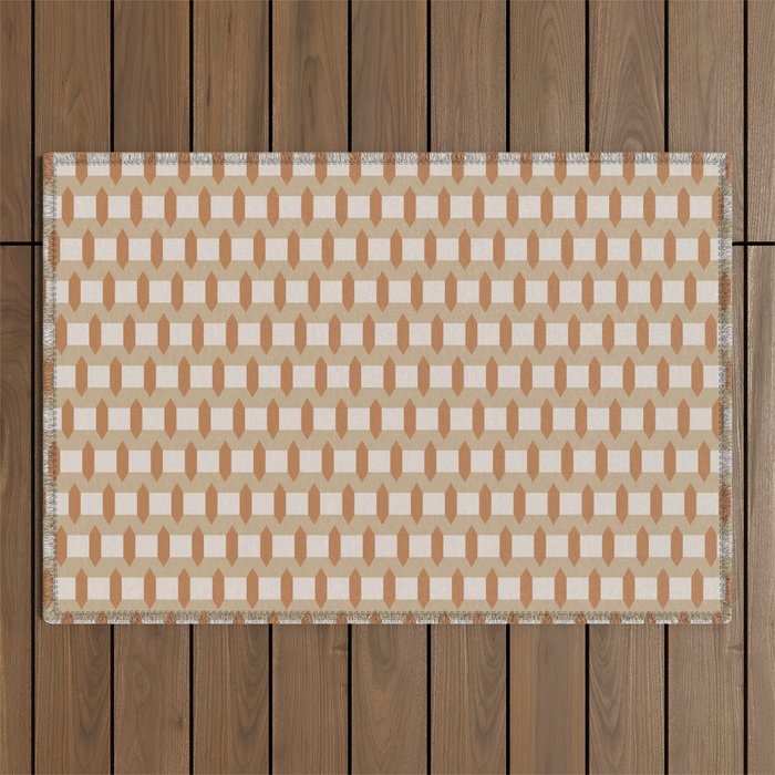 Minimalist Geometric Check Pattern Outdoor Rug Gallery Image 1