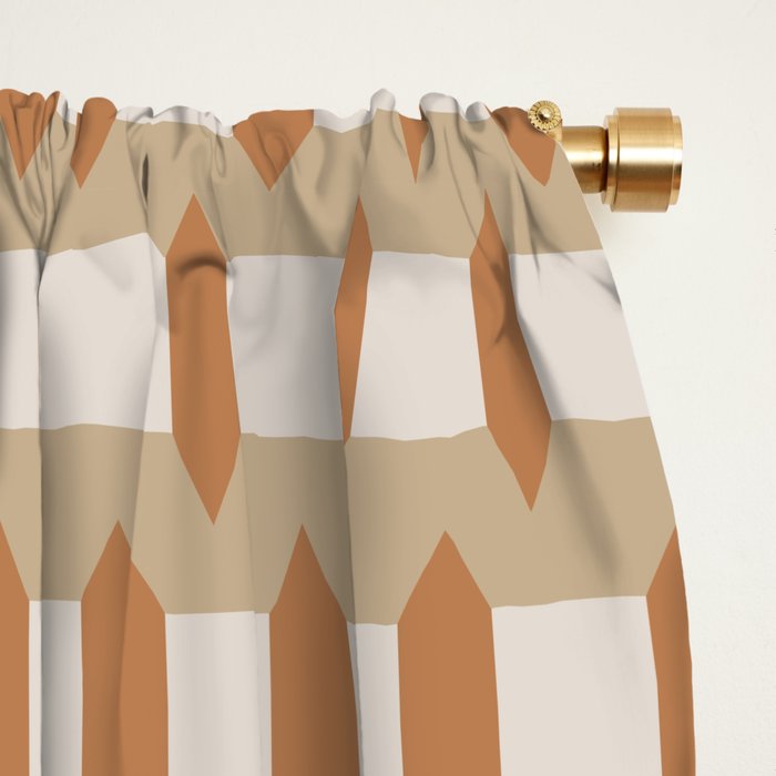 Minimalist Geometric Check Pattern Window Curtain Gallery Image 2