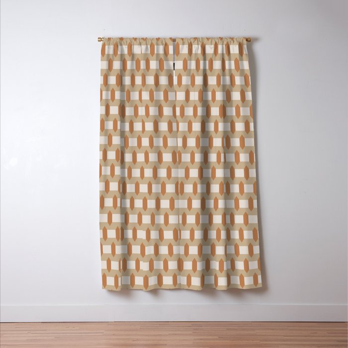 Minimalist Geometric Check Pattern Window Curtain Gallery Image 3