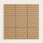 Minimalist Geometric Check Pattern Wood Wall Art Gallery Image 1