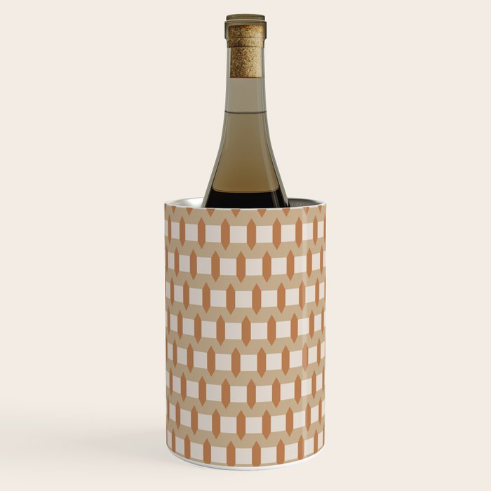 Minimalist Geometric Check Pattern Wine Chiller Gallery Image 1