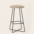 Minimalist Geometric Check Pattern Stool Gallery Image 1