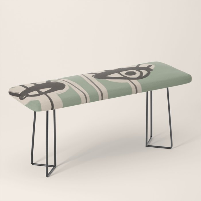 Abstract line art eyes 7 Bench Gallery Image 1
