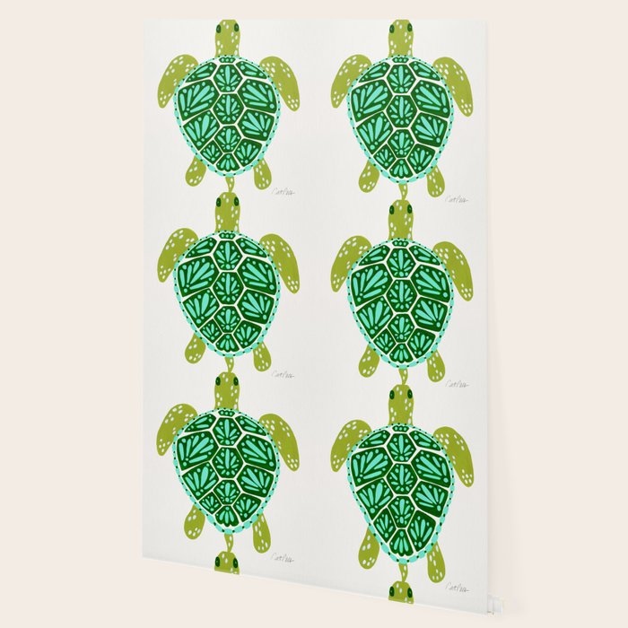 Sea Turtle - Green Palette Wallpaper Gallery Image 2