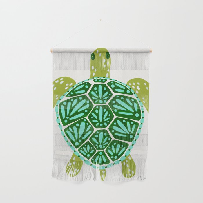 Sea Turtle - Green Palette Wall Hanging Gallery Image 1