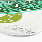 Sea Turtle - Green Palette Bath Mat Gallery Image 3