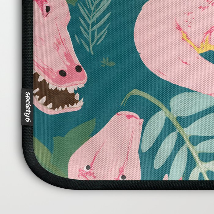 Party Gators (Warning - Pink Crocodiles Swim Here!) Laptop Sleeve Gallery Image 3