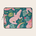 Party Gators (Warning - Pink Crocodiles Swim Here!) Laptop Sleeve Gallery Image 1