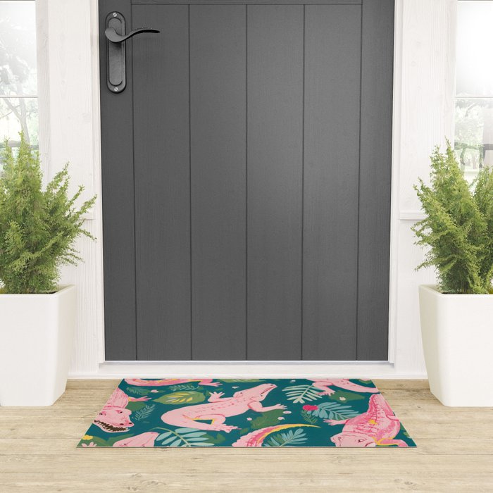 Party Gators (Warning - Pink Crocodiles Swim Here!) Welcome Mat Gallery Image 3