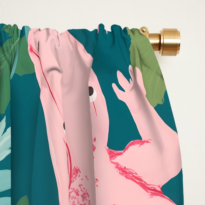Party Gators (Warning - Pink Crocodiles Swim Here!) Window Curtain Gallery Image 2