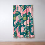 Party Gators (Warning - Pink Crocodiles Swim Here!) Window Curtain Gallery Image 3
