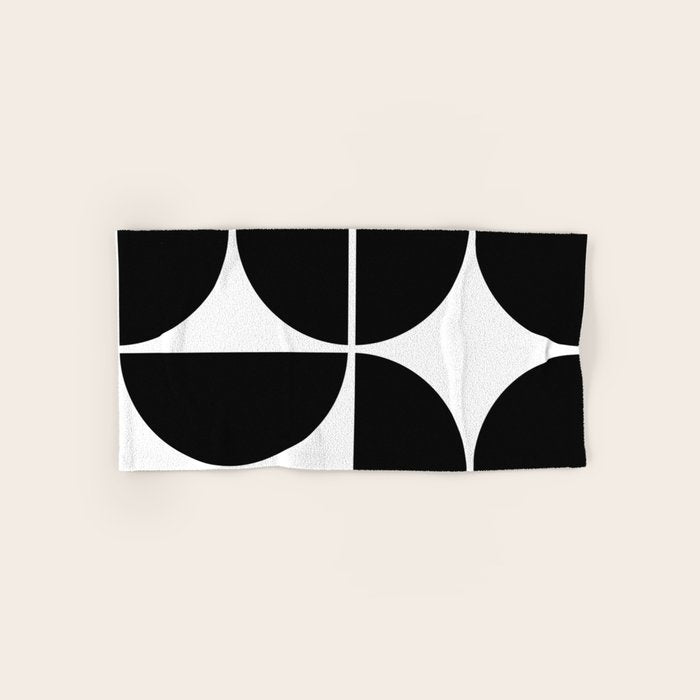 Mid Century Modern Black Square Towels Gallery Image 1