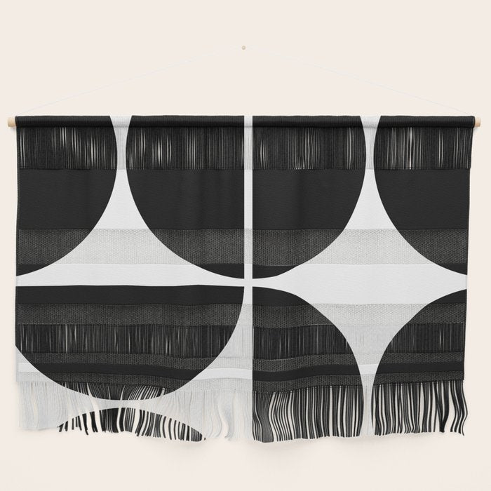 Mid Century Modern Black Square Wall Hanging Gallery Image 1