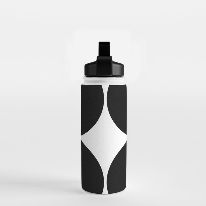 Mid Century Modern Black Square Water Bottle Gallery Image 2