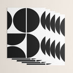 Mid Century Modern Black Square Wrapping Paper Gallery Image 3