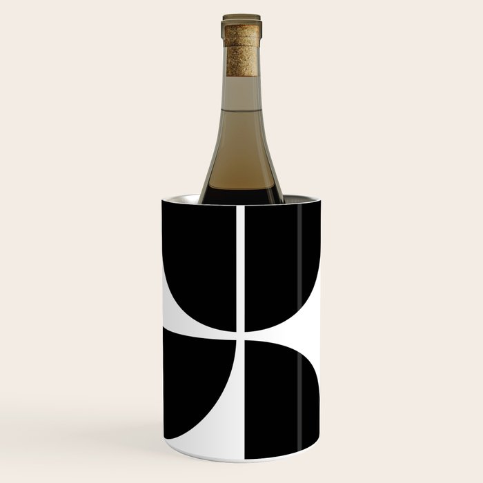 Mid Century Modern Black Square Wine Chiller Gallery Image 1
